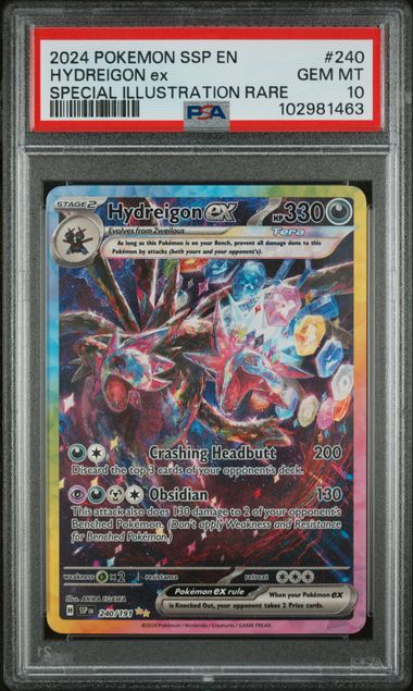 PSA 10 Gem Mint - 2024 Pokemon Surging Sparks Hydreigon ex #240