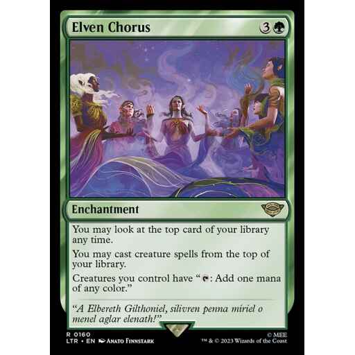 The Lord of the Rings: Tales of Middle-earth - 160 - Elven Chorus - Rare - G - Non-foil