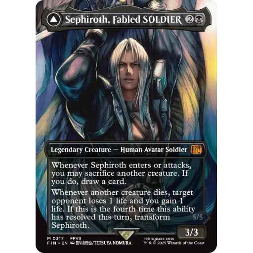 Final Fantasy - 317 - Sephiroth, Fabled SOLDIER // Sephiroth, One-Winged Angel - Mythic - C - Non-foil