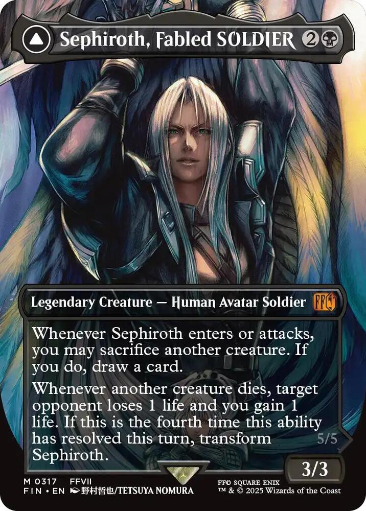 Final Fantasy - 317 - Sephiroth, Fabled SOLDIER // Sephiroth, One-Winged Angel - Mythic - C - Non-foil