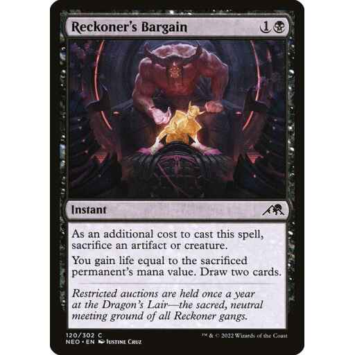 Kamigawa: Neon Dynasty - 120 - Reckoner's Bargain - Common - B - Foil