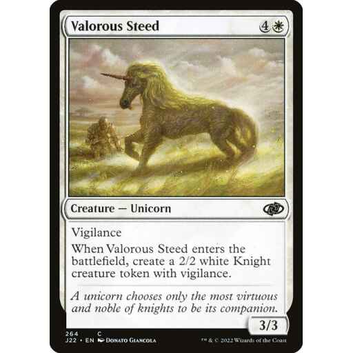 Jumpstart 2022 - 264 - Valorous Steed - Common - W - Non-foil