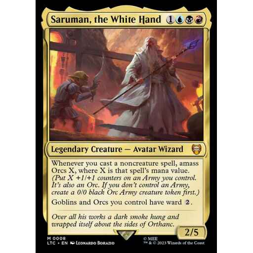 Tales of Middle-earth Commander - 8 - Saruman, the White Hand - Mythic - Multi - Foil