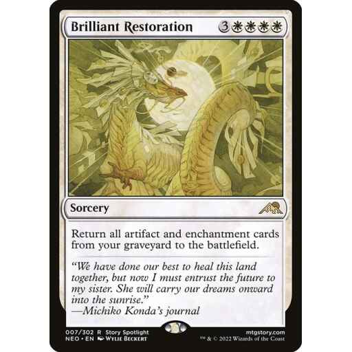 Kamigawa: Neon Dynasty - 7 - Brilliant Restoration - Rare - W - Non-foil
