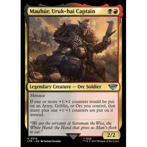 The Lord of the Rings: Tales of Middle-earth - 214 - Mauhúr, Uruk-hai Captain - Uncommon - BR - Non-foil