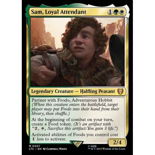 Tales of Middle-earth Commander - 7 - Sam, Loyal Attendant - Mythic - WG - Non-foil