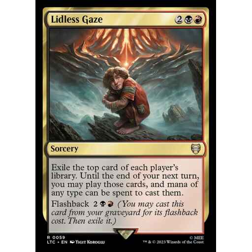 Tales of Middle-earth Commander - 59 - Lidless Gaze - Rare - BR - Non-foil
