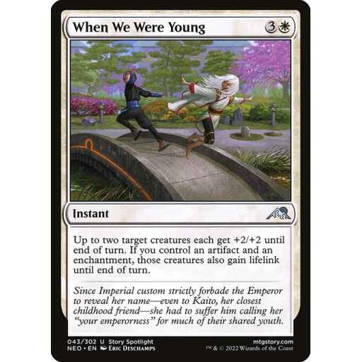 Kamigawa: Neon Dynasty - 43 - When We Were Young - Uncommon - W - Non-foil