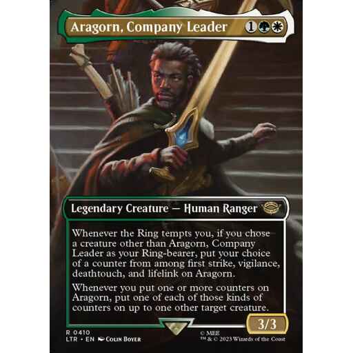 The Lord of the Rings: Tales of Middle-earth - 410 - Aragorn, Company Leader - Rare - WG - Non-foil
