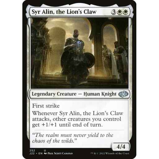Jumpstart 2022 - 252 - Syr Alin, the Lion's Claw - Uncommon - W - Non-foil