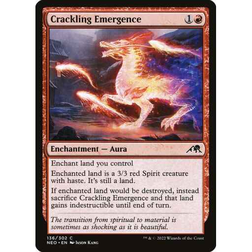Kamigawa: Neon Dynasty - 136 - Crackling Emergence - Common - R - Foil