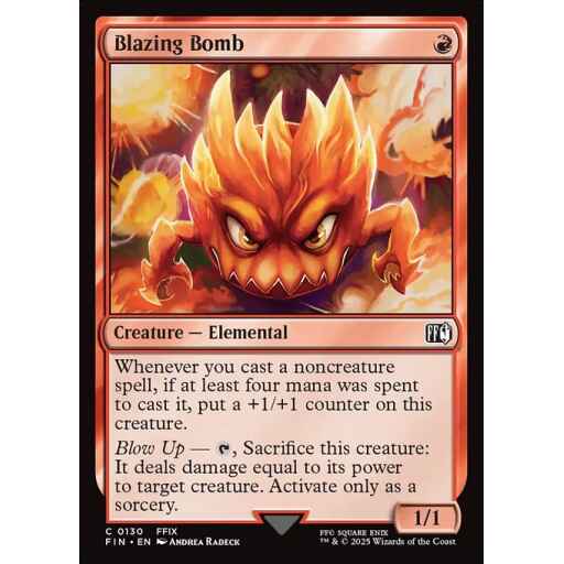 Final Fantasy - 130 - Blazing Bomb - Common - R - Non-foil