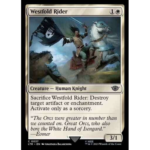 The Lord of the Rings: Tales of Middle-earth - 37 - Westfold Rider - Common - W - Non-foil