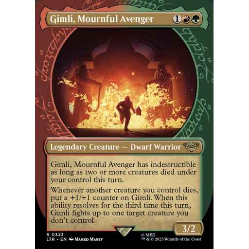 The Lord of the Rings: Tales of Middle-earth - 323 - Gimli, Mournful Avenger - Rare - RG - Non-foil