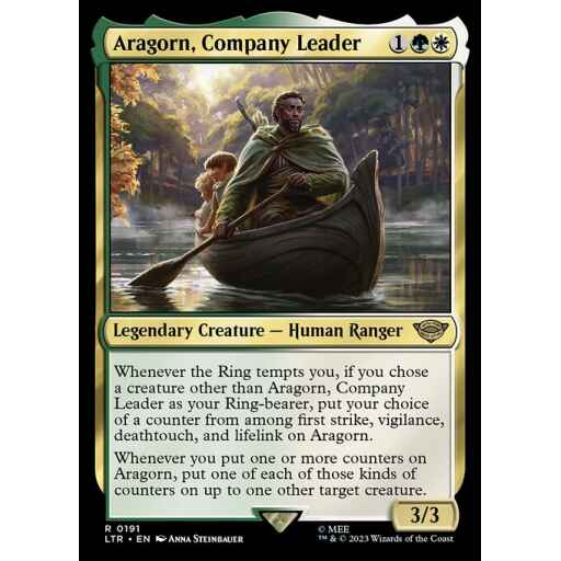 The Lord of the Rings: Tales of Middle-earth - 191 - Aragorn, Company Leader - Rare - WG - Non-foil