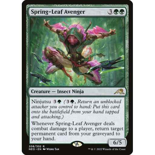 Kamigawa: Neon Dynasty - 208 - Spring-Leaf Avenger - Rare - G - Non-foil