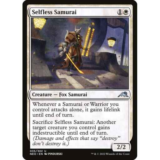 Kamigawa: Neon Dynasty - 35 - Selfless Samurai - Uncommon - W - Non-foil