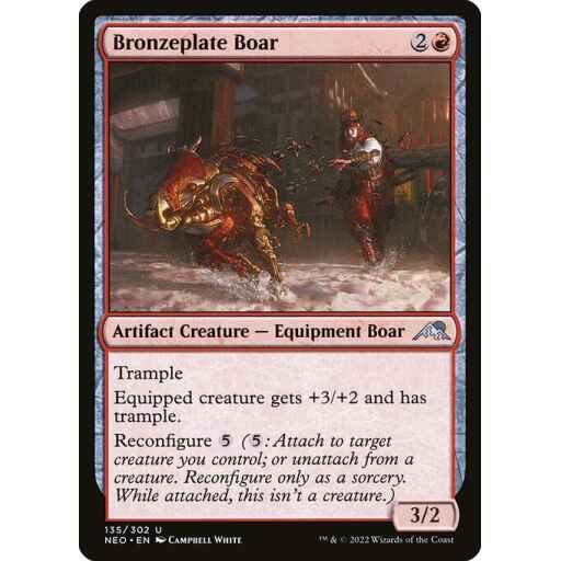 Kamigawa: Neon Dynasty - 135 - Bronzeplate Boar - Uncommon - R - Non-foil