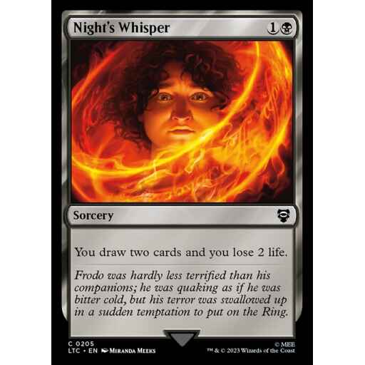 Tales of Middle-earth Commander - 205 - Night's Whisper - Common - B - Non-foil