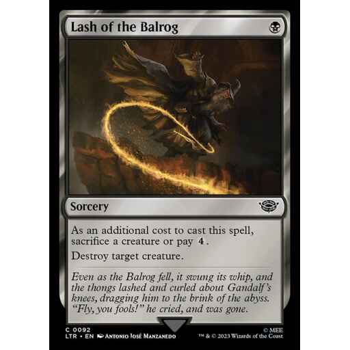 The Lord of the Rings: Tales of Middle-earth - 92 - Lash of the Balrog - Common - B - Foil