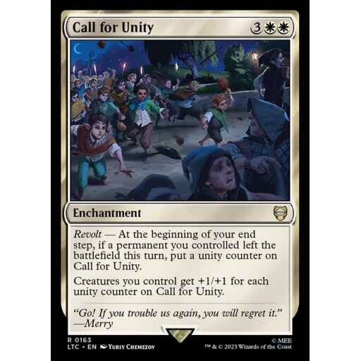 Tales of Middle-earth Commander - 163 - Call for Unity - Rare - W - Non-foil