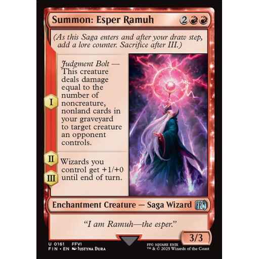 Final Fantasy - 161 - Summon: Esper Ramuh - Uncommon - R - Non-foil
