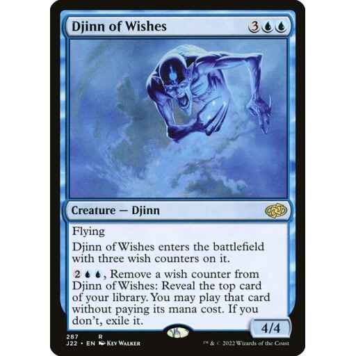 Jumpstart 2022 - 287 - Djinn of Wishes - Rare - U - Non-foil