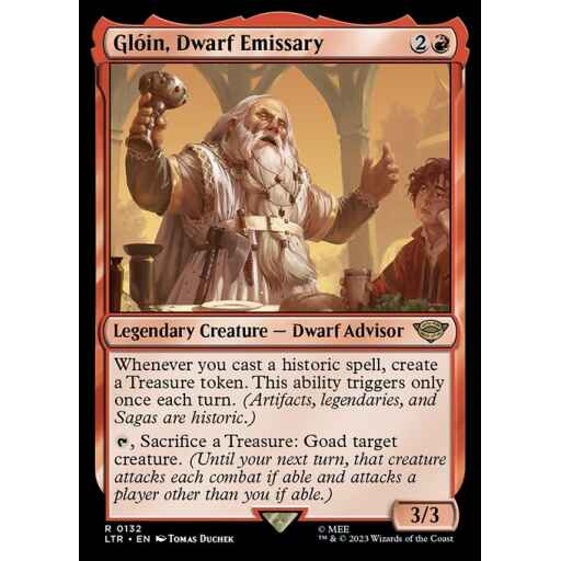 The Lord of the Rings: Tales of Middle-earth - 132 - Glóin, Dwarf Emissary - Rare - R - Foil
