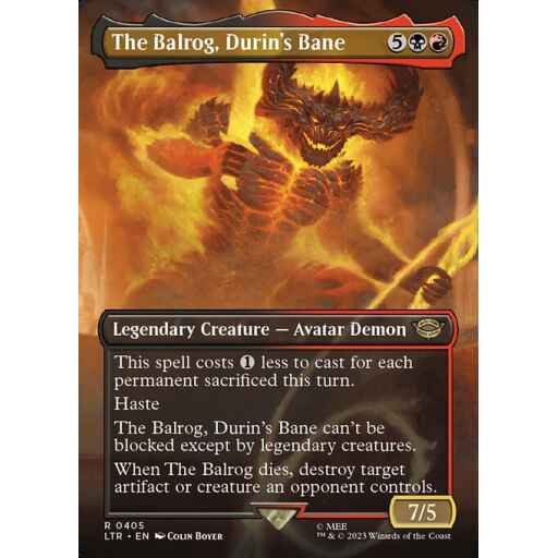 The Lord of the Rings: Tales of Middle-earth - 405 - The Balrog, Durin's Bane - Rare - BR - Non-foil
