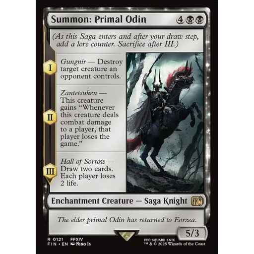 Final Fantasy - 121 - Summon: Primal Odin - Rare - B - Non-foil