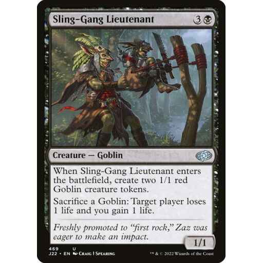 Jumpstart 2022 - 469 - Sling-Gang Lieutenant - Uncommon - B - Non-foil
