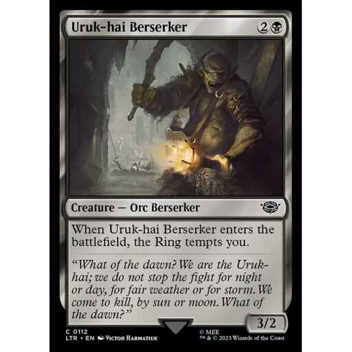 The Lord of the Rings: Tales of Middle-earth - 112 - Uruk-hai Berserker - Common - B - Non-foil