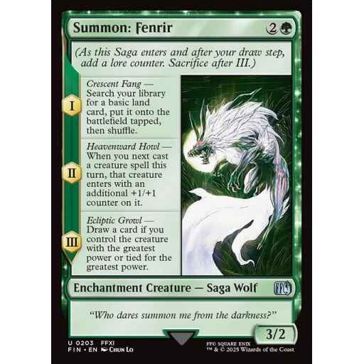 Final Fantasy - 203 - Summon: Fenrir - Uncommon - G - Non-foil