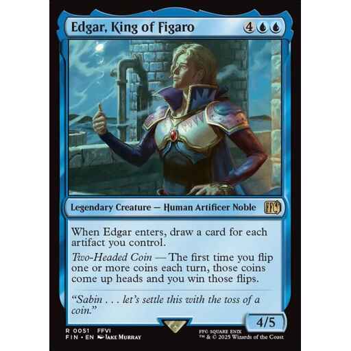 Final Fantasy - 51 - Edgar, King of Figaro - Rare - U - Non-foil
