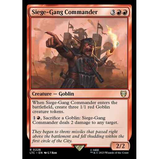 Tales of Middle-earth Commander - 228 - Siege-Gang Commander - Rare - R - Non-foil