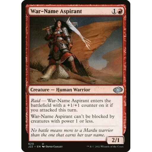 Jumpstart 2022 - 620 - War-Name Aspirant - Uncommon - R - Non-foil