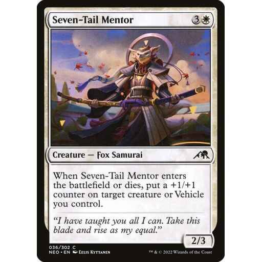 Kamigawa: Neon Dynasty - 36 - Seven-Tail Mentor - Common - W - Non-foil