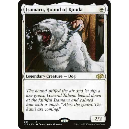 Jumpstart 2022 - 201 - Isamaru, Hound of Konda - Rare - W - Non-foil