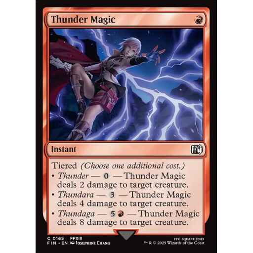 Final Fantasy - 165 - Thunder Magic - Common - R - Foil