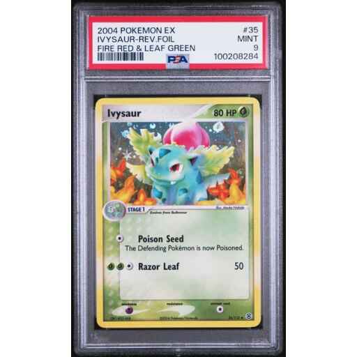 PSA 9 Mint - 2004 Pokemon EX Fire Red & Leaf Green Ivysaur Reverse Holo #35