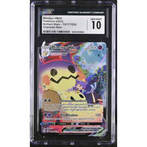CGC 10 Gem Mint - 2022 Pokemon Brilliant Stars Mimikyu VMAX #TG17