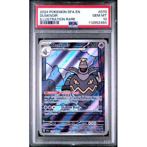 PSA 10 Gem Mint - 2024 Pokemon Shrouded Fable Dusknoir Illustration Rare #70