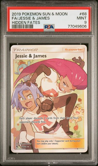 [Auksjon] PSA 9 Mint – 2019 Pokemon Hidden Fates Jessie & James #68