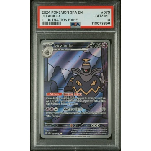 PSA 10 Gem Mint - 2024 Pokemon Shrouded Fable Dusknoir Illustration Rare #70