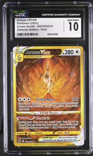 CGC 10 Gem Mint - 2023 Pokemon Crown Zenith Arceus VSTAR #GG70