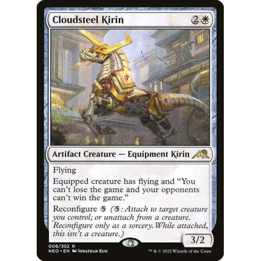 Kamigawa: Neon Dynasty - 8 - Cloudsteel Kirin - Rare - W - Non-foil