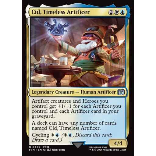 Final Fantasy - 408 - Cid, Timeless Artificer - Uncommon - WU - Foil