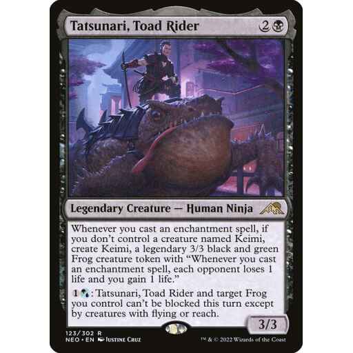 Kamigawa: Neon Dynasty - 123 - Tatsunari, Toad Rider - Rare - B - Non-foil
