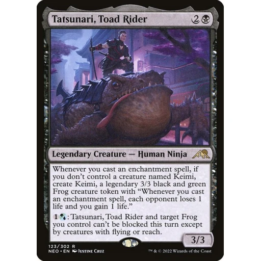 Kamigawa: Neon Dynasty - 123 - Tatsunari, Toad Rider - Rare - B - Non-foil