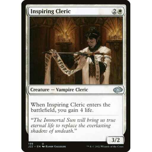 Jumpstart 2022 - 199 - Inspiring Cleric - Uncommon - W - Non-foil